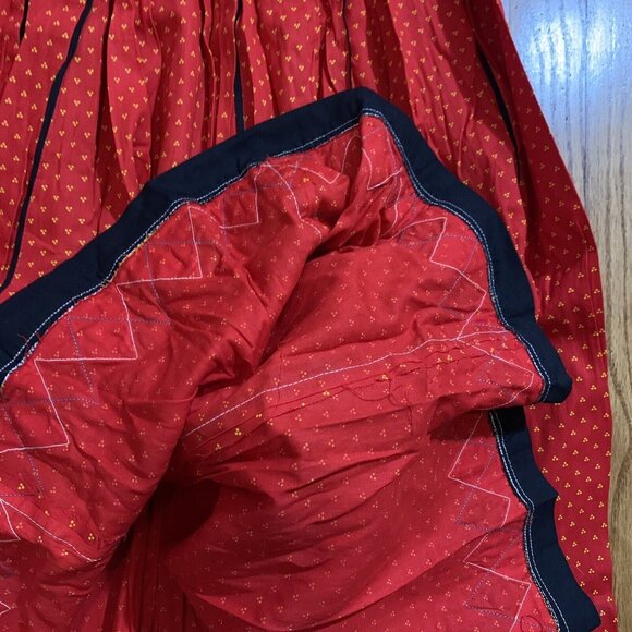 Red Cotton Patchwork Lehenga Set Of 2 - Ideal For Garba Season - DUSSEHRA - Picture 2 of 6